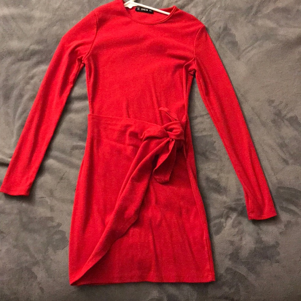 Long sleeve wrap dress
